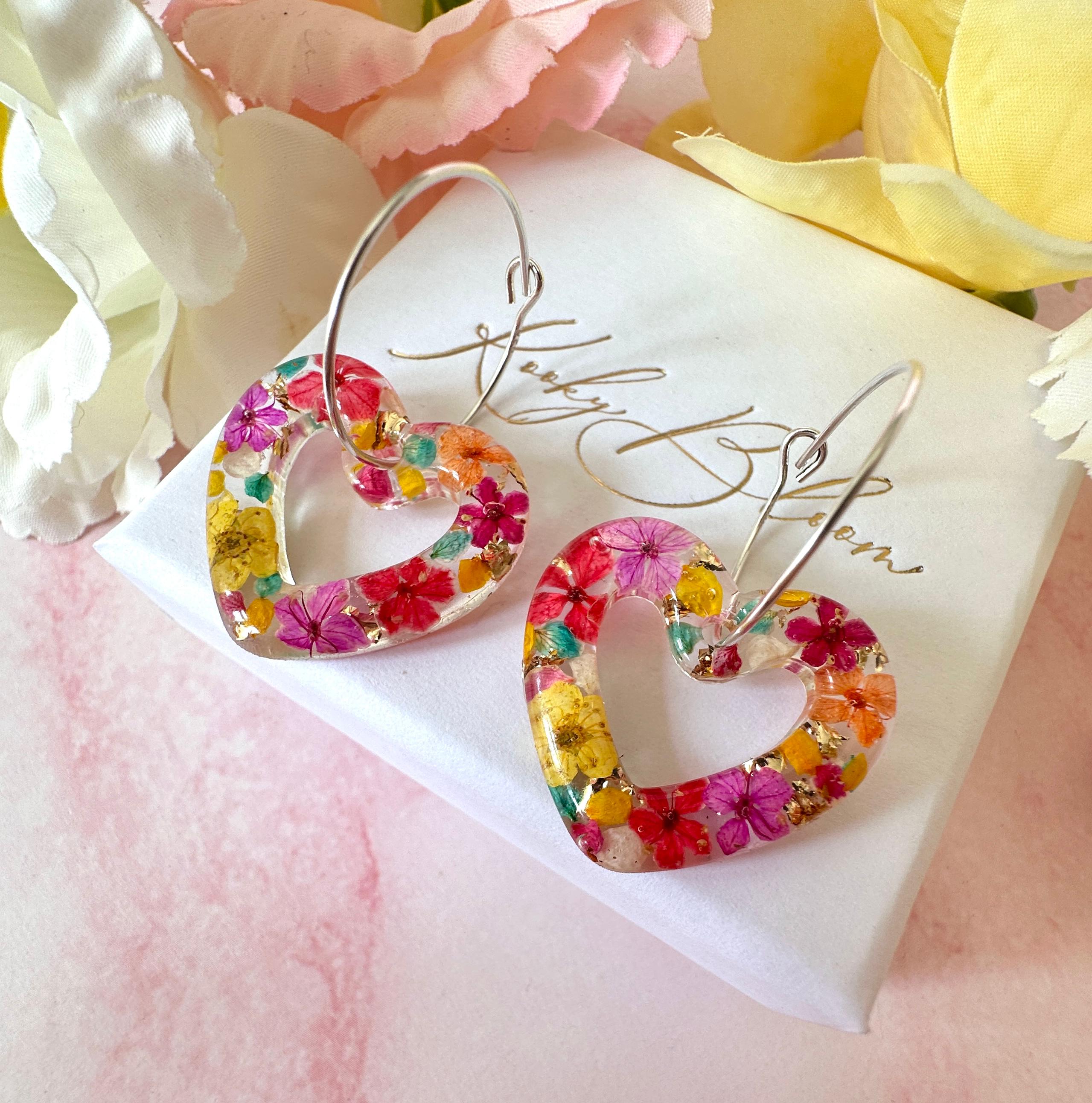 Hawaiian Heart Bloom earrings