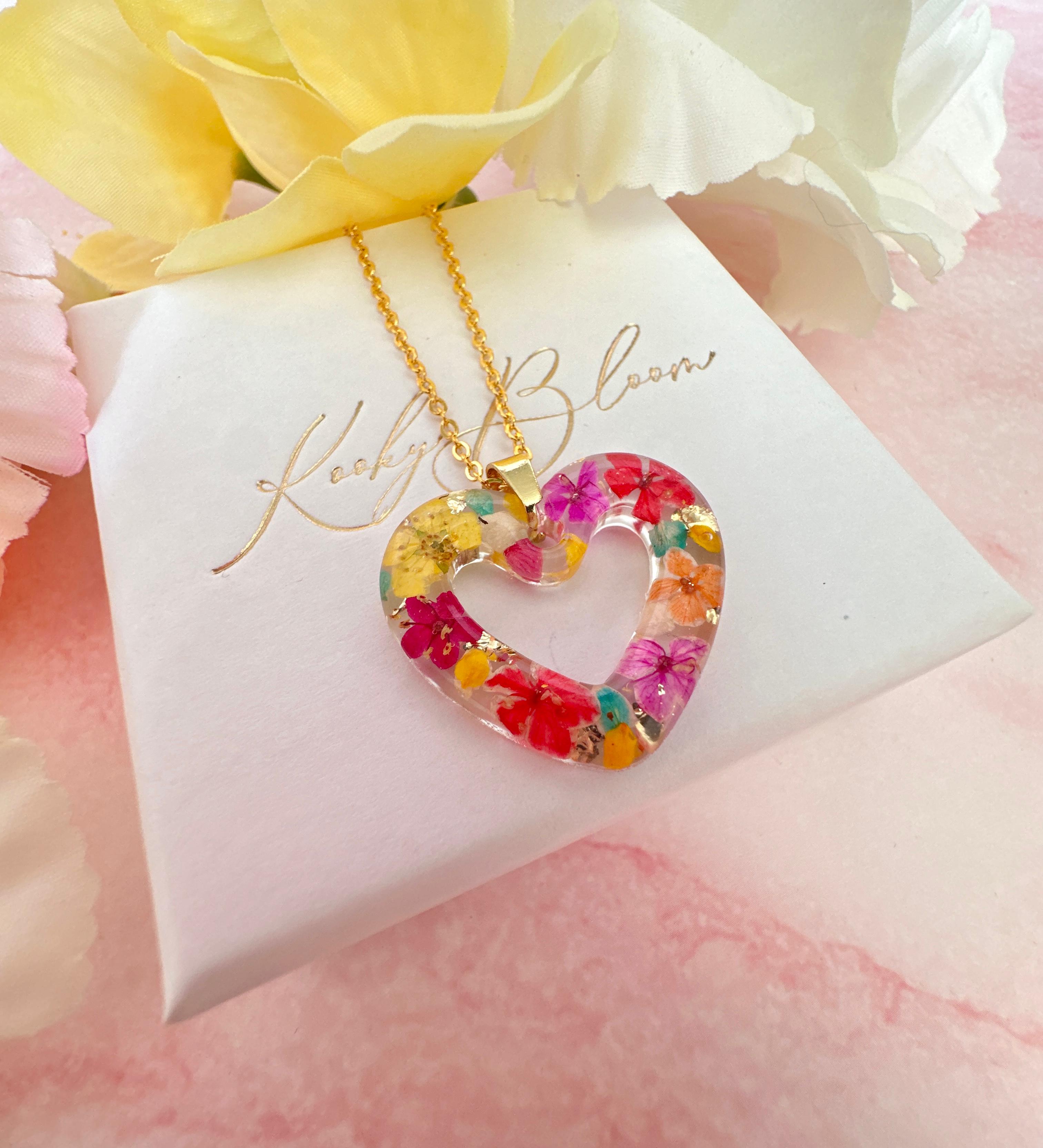 Gold Hawaiian heart bloom Necklace