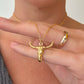 Kooky Longhorn gold necklace