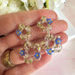 Forget me not Flower Bloom drop stud earrings.