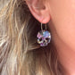 Nightshade flower Skull earrings