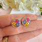 * Limited Edition * 925 sterling silver Spring Garden Flower stud earrings.