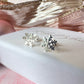 925 sterling silver Snowflake stud earrings.