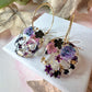 Nightshade flower Skull earrings