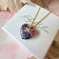 Gold Nightshade heart necklace