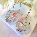 Pastel flower Skull earrings