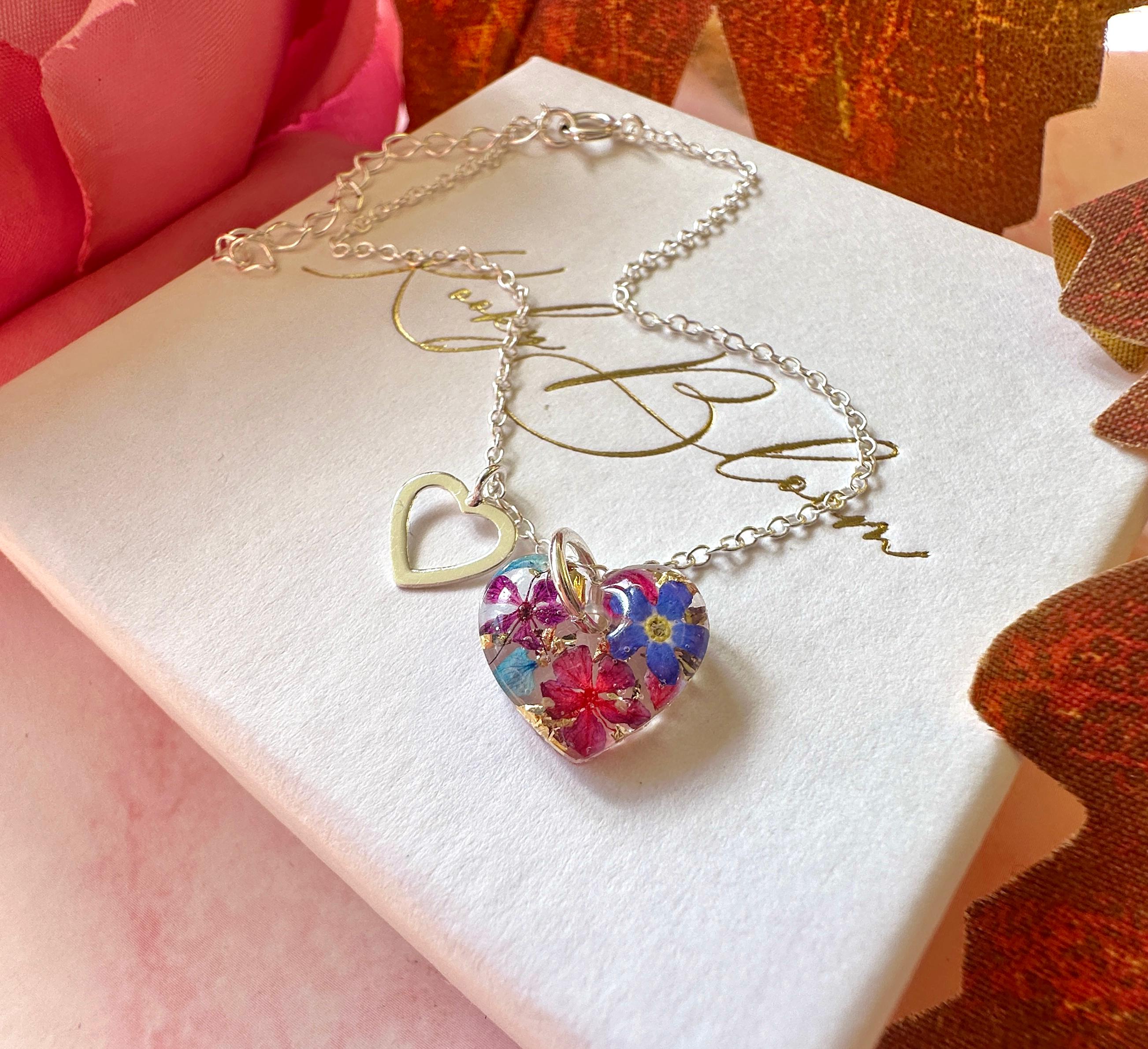 Twilight flower Heart 925 sterling silver bracelet