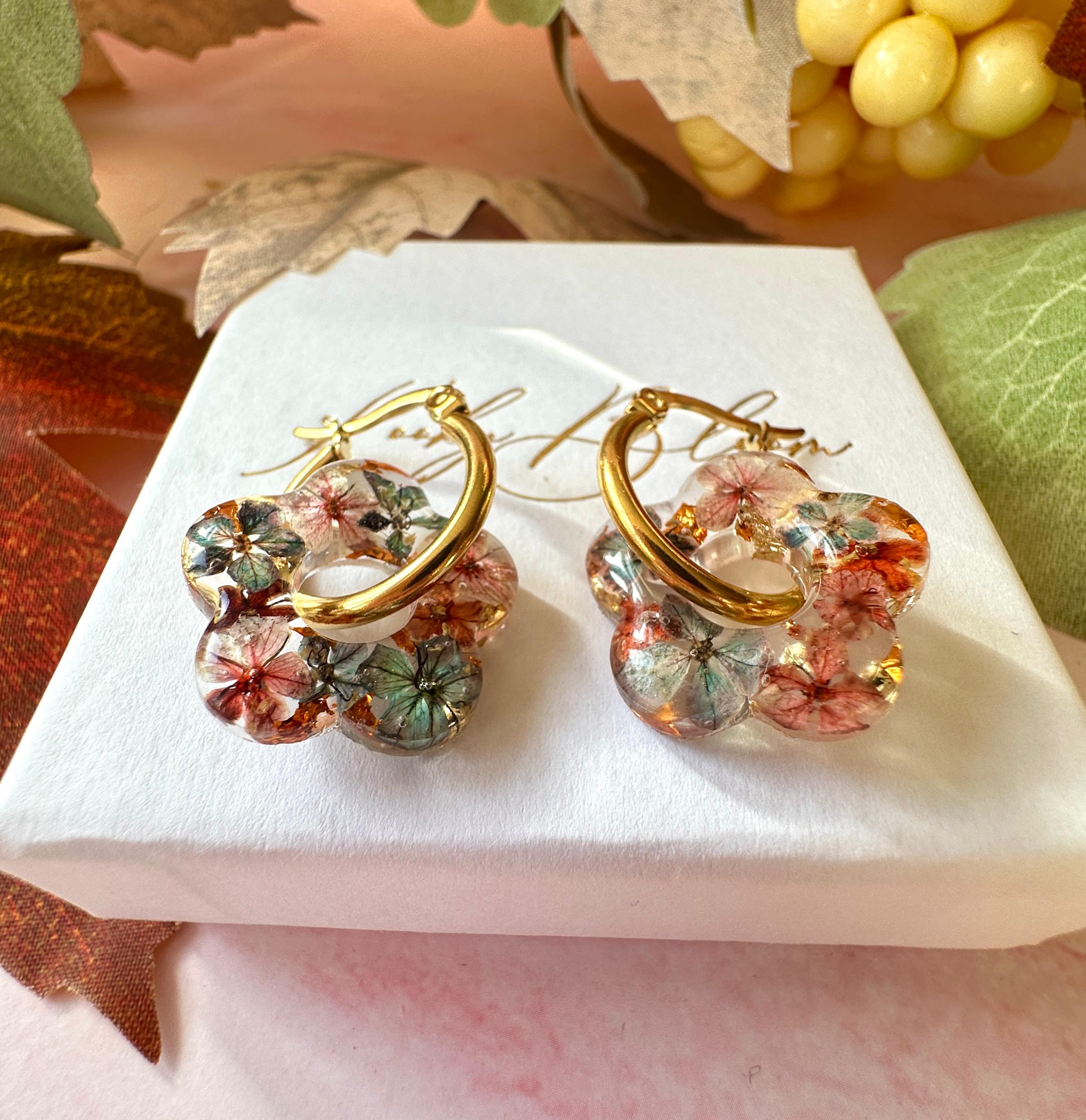 Ember Bloom flower earrings