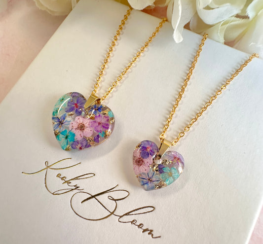 Gold Violet Meadow Heart Mother’s Day Set.