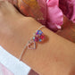 Twilight flower Heart 925 sterling silver bracelet