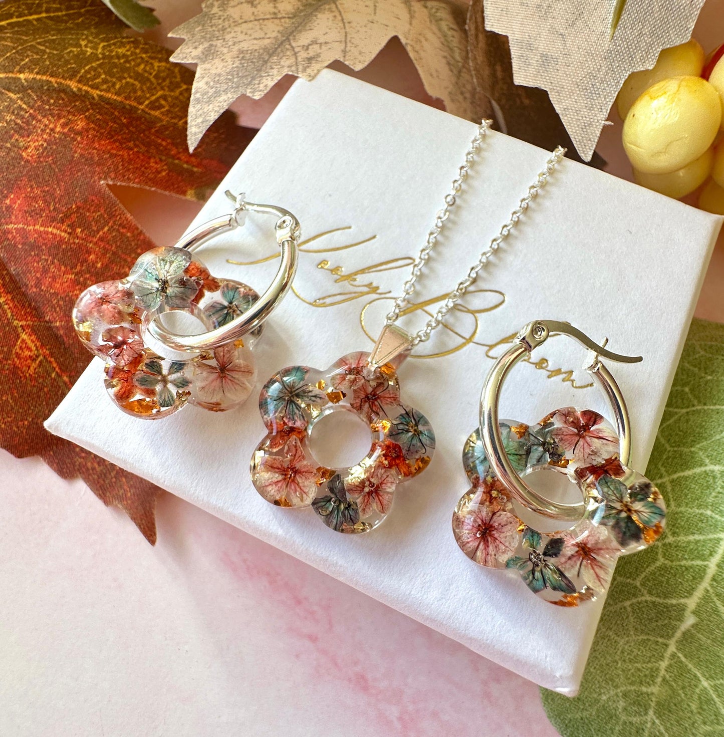 Ember Bloom flower earrings