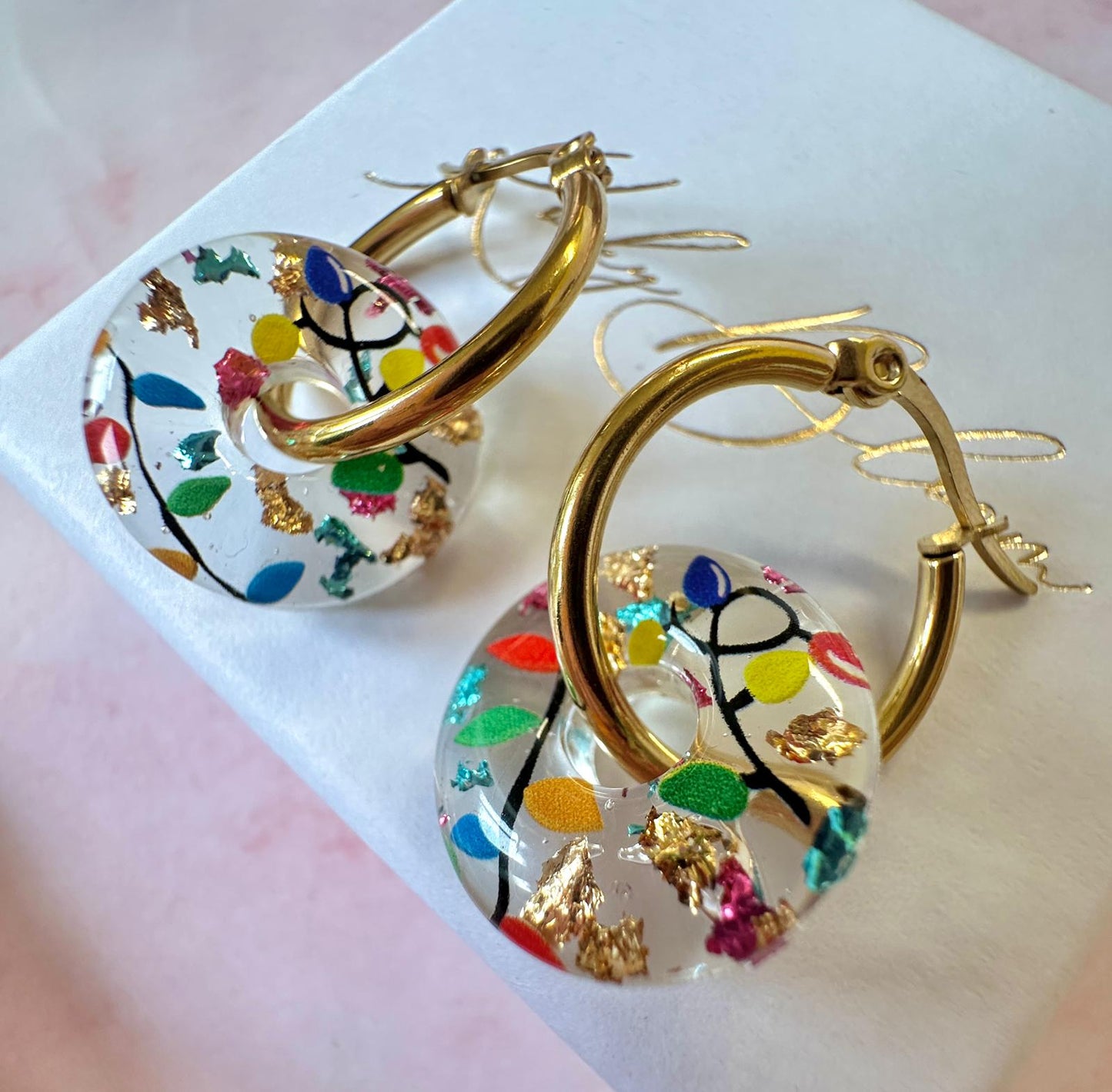 Fairy Light Donut earrings