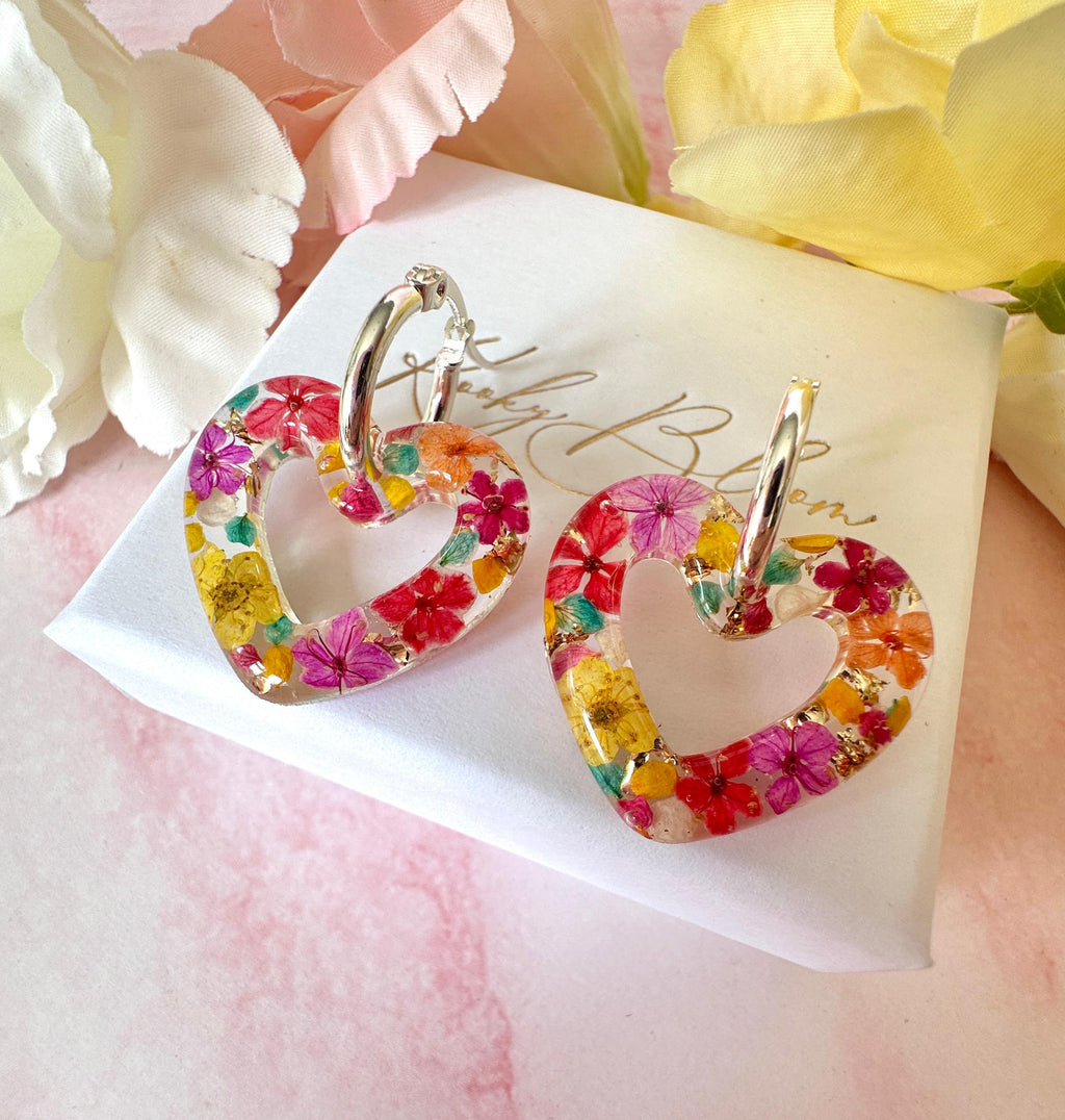 Hawaiian Heart Bloom earrings
