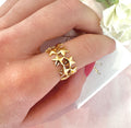 Gold adjustable Star cluster ring.