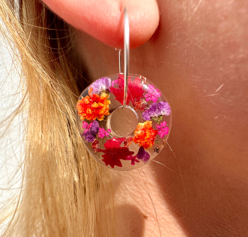 Autumn Fall Donut earrings.