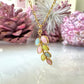 Gold Pastel Leaf Branch necklace.