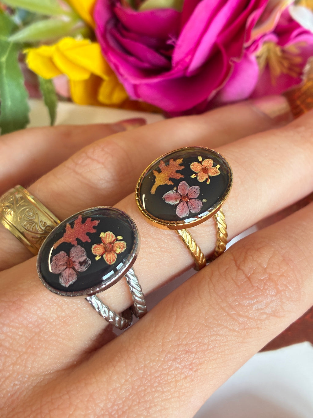 Silver Autumn Fall Ring.