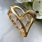 Gold Metal Heart Hair Claw clip.
