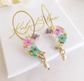 * Limited Edition * Bloom Moon Pearl drop hoop earrings.