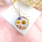Gold Daisy garden Flower Necklace.