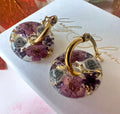 Nightshade flower Donut earrings