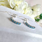 925 Sterling silver Turquoise curved half hoop stud earrings.