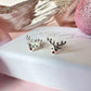 925 Sterling silver Rudolf Reindeer Stud earrings.