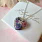 Silver Nightshade bloom Heart necklace