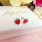925 Sterling silver Strawberry stud earrings.