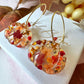 Pumpkin bloom hoop earrings