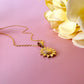 Gold mini Sunflower necklace.