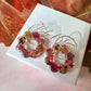 Autumn wreath bloom earrings