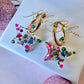 Festive star bloom earrings