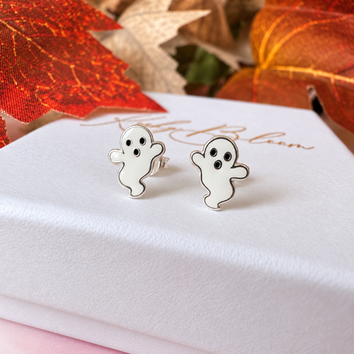 925 sterling silver Ghost earrings.