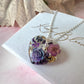 Silver Nightshade bloom Heart necklace