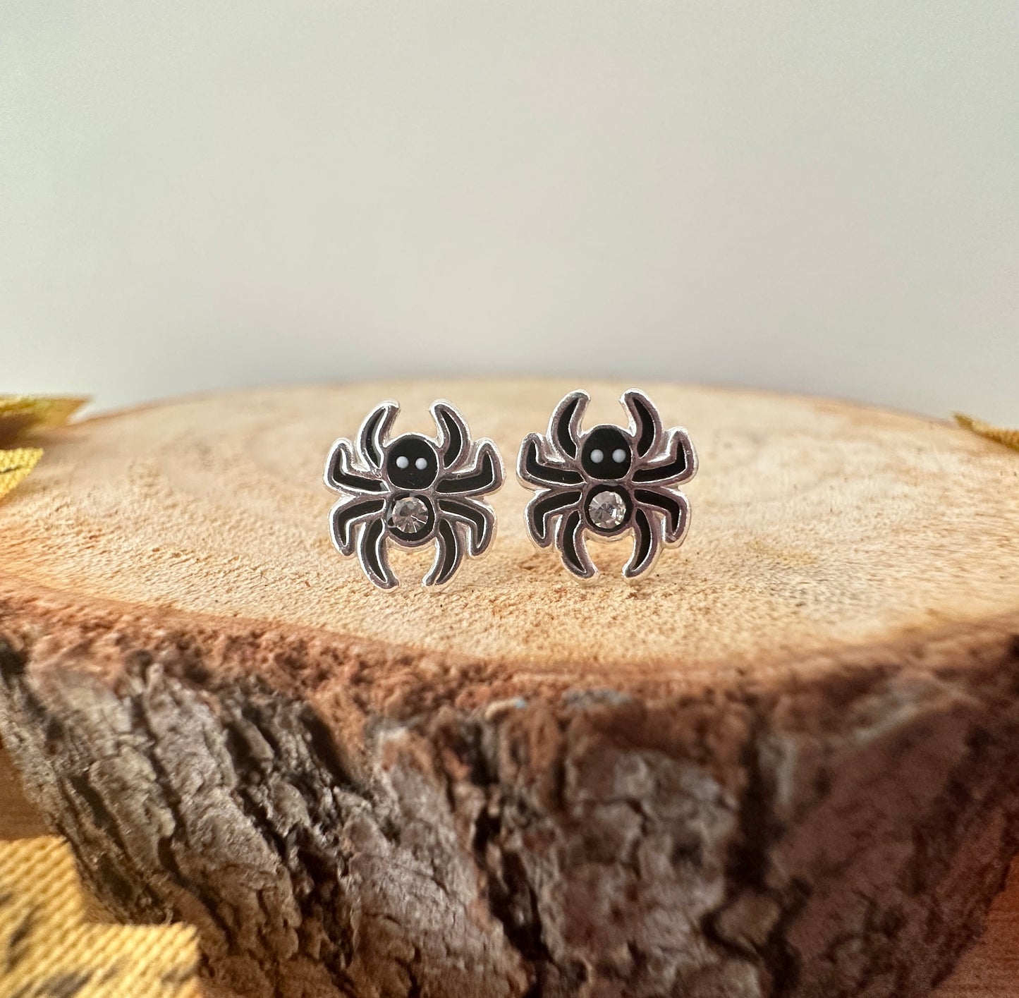 Kooky Kids Spider sterling silver earrings