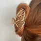 Large Metal Butterfly Hair Claw clip.