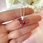 Silver Black Forest flower Heart Necklace