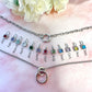 Silver Personalised Birthstone necklace.