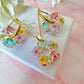 Gold watercolour Bloom Flower Necklace