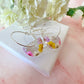 Blossom scallop semi circle bloom earrings.