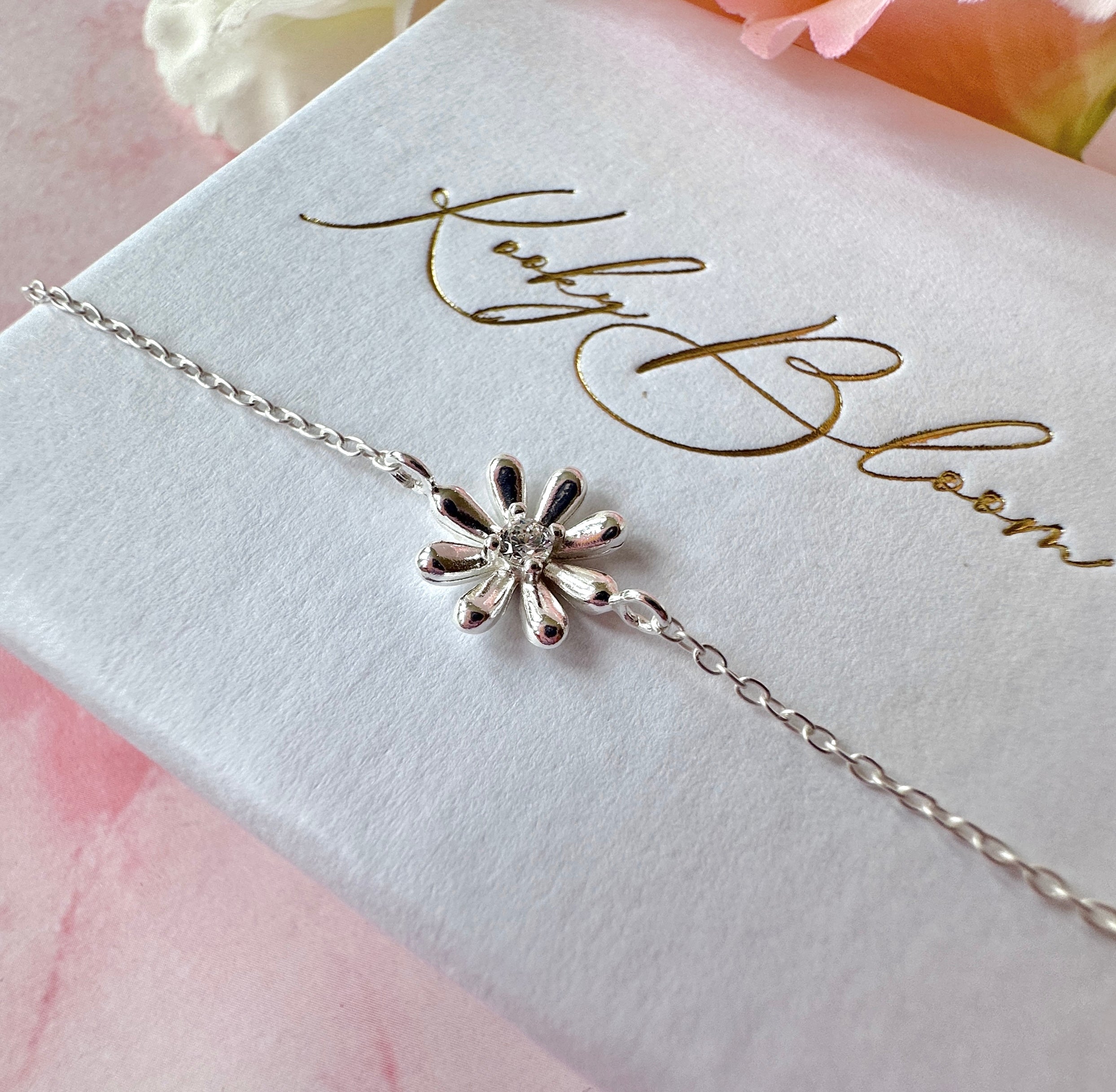 925 sterling silver Daisy Bracelet.