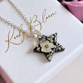Silver Midnight Pearl Star necklace.
