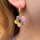 Summer Bloom Flower Donut Hoop earrings.