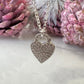 Silver CZ Heart Padlock necklace.