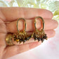Gold Tigers eye Beaded stud earrings