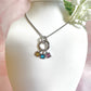 Silver Personalised Birthstone necklace.