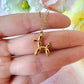 Gold Balloon Dog Necklace.