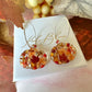 Pumpkin bloom hoop earrings