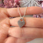 Silver CZ Heart Padlock necklace.